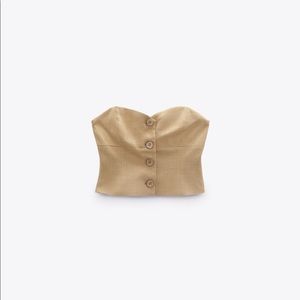 NWT Zara Rustic Bustier Vest